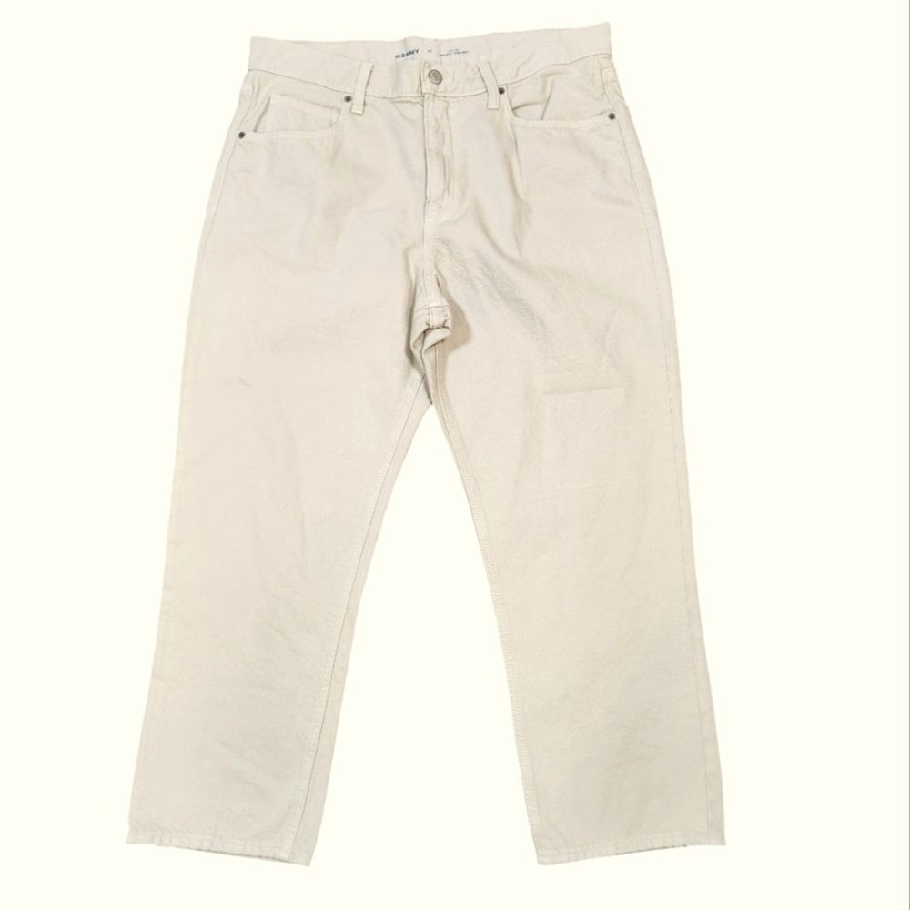 Old Navy High Waisted Khaki Pants Size 12 Slouchy Cropped New Minimalist Basic